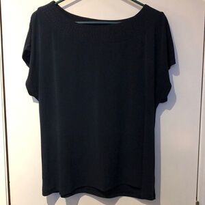 Navy poly top size L